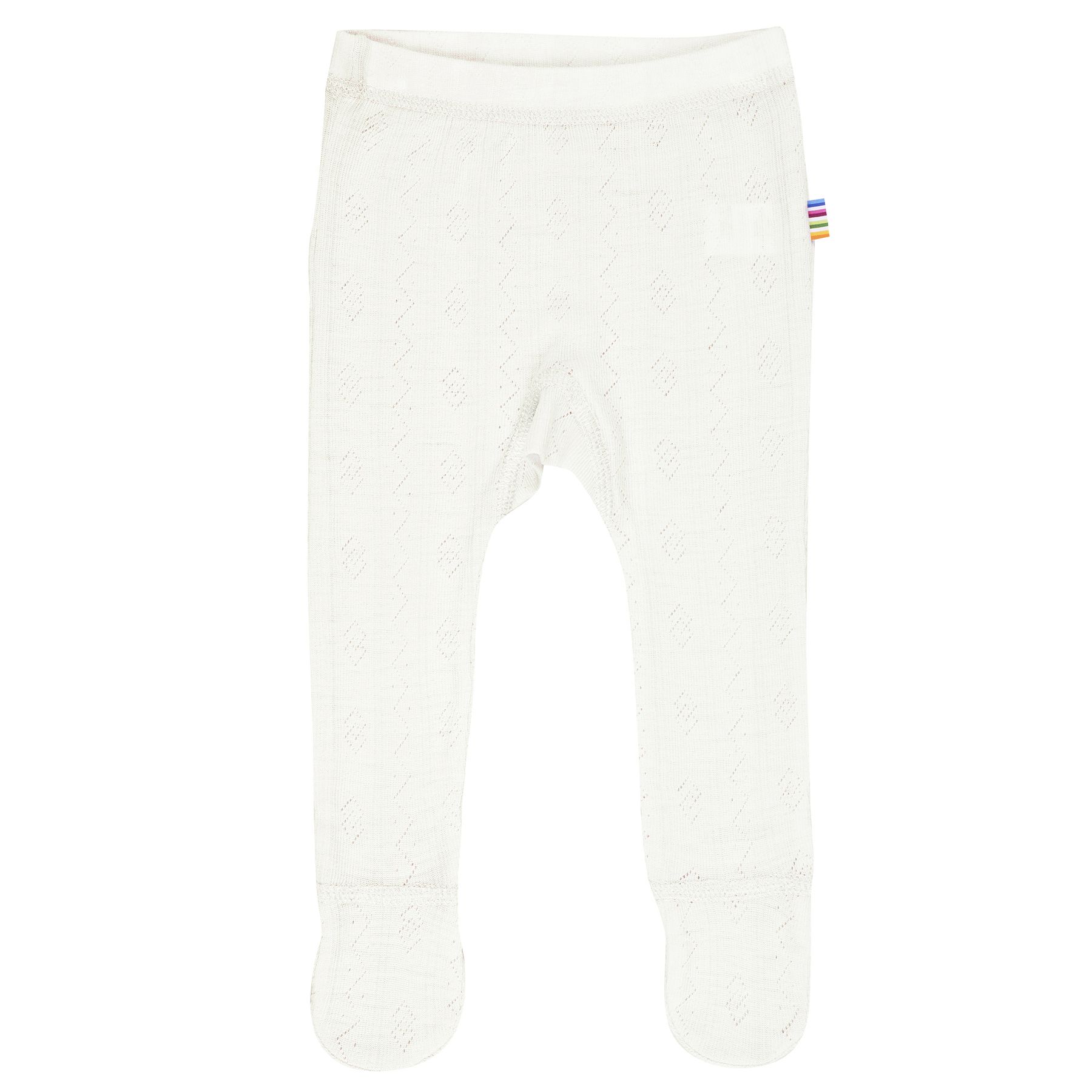 Leggings m/fot, Joha, Ull/Silke, Offwhite