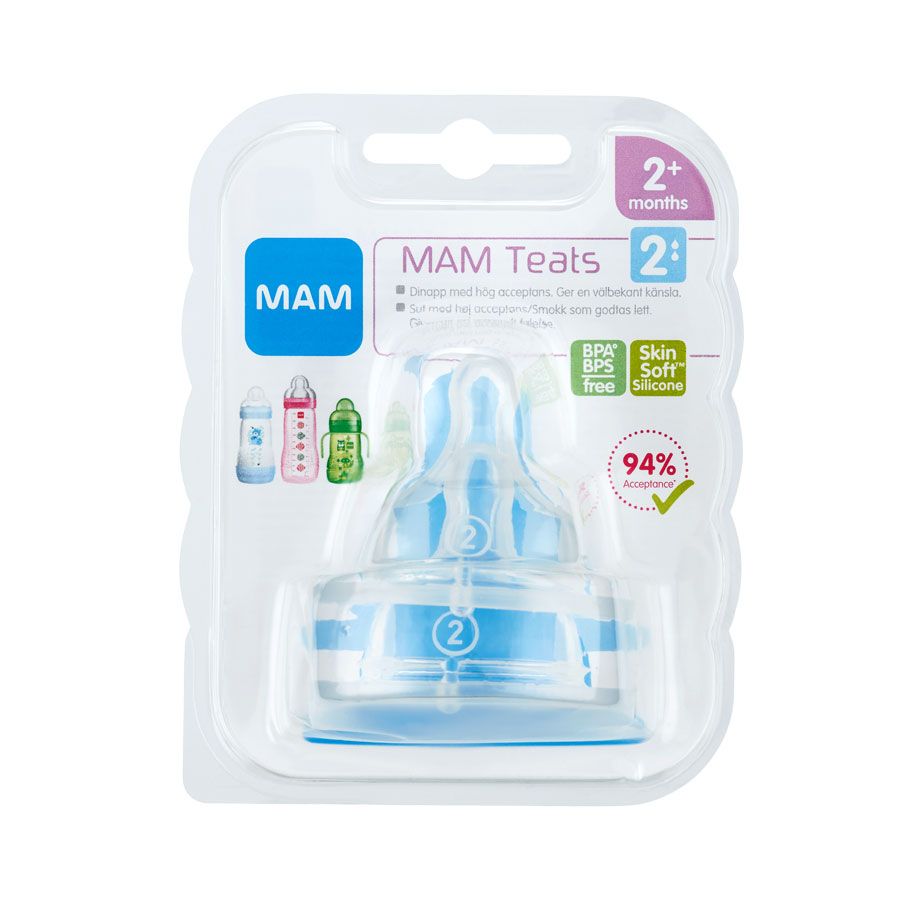 MAM flaskesmokk 2 mnd+, 2 pk.