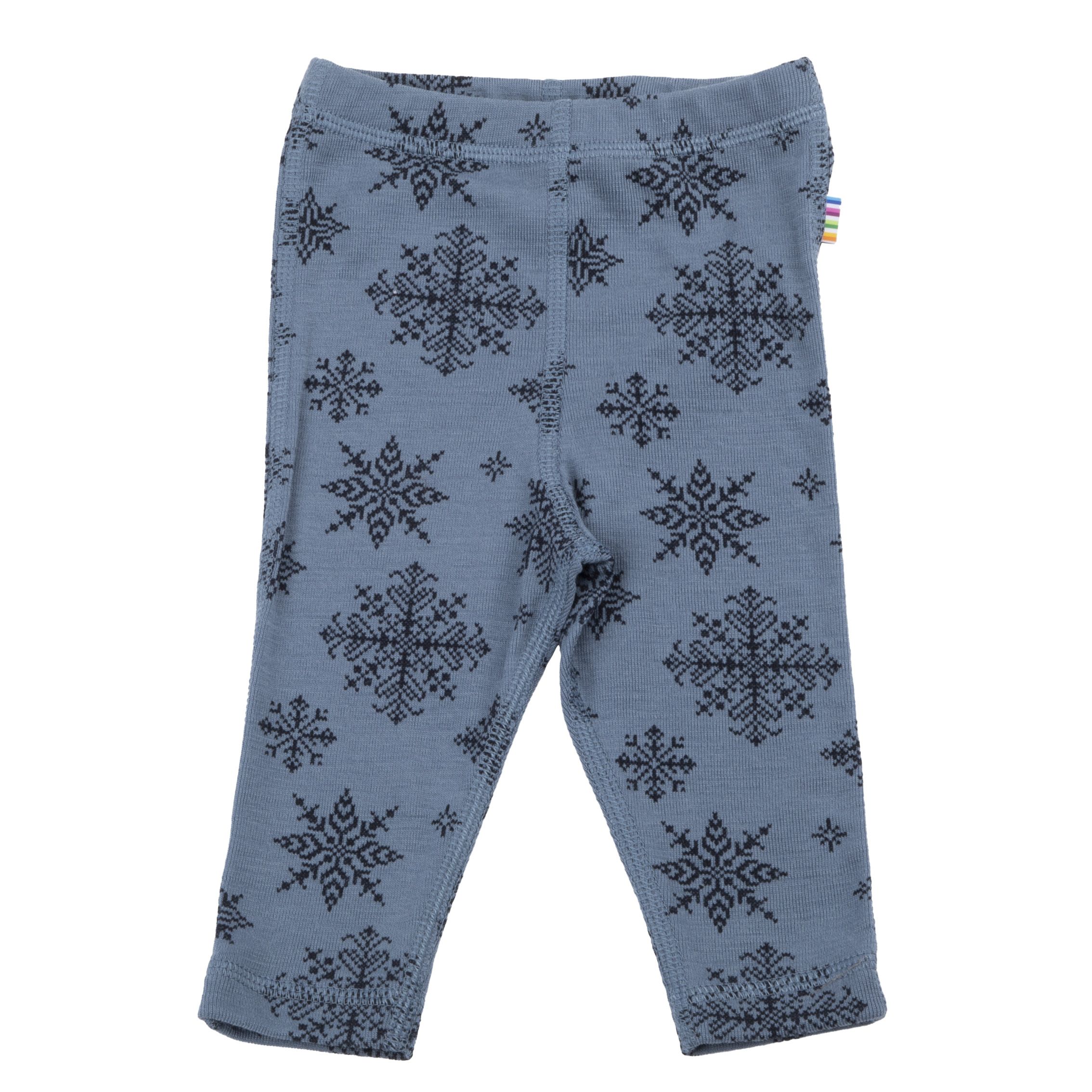 Leggings, Joha, Ull, Snowflake, Blå