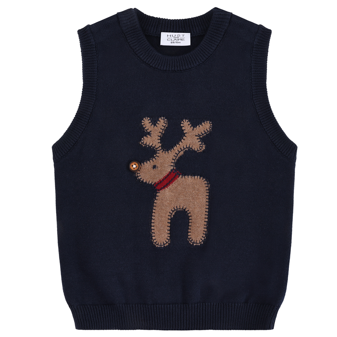 Hust&Claire Vest, Perry Deer, More Navy