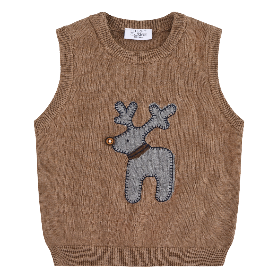 Hust&Claire Vest, Perry Deer, Coffee Melange