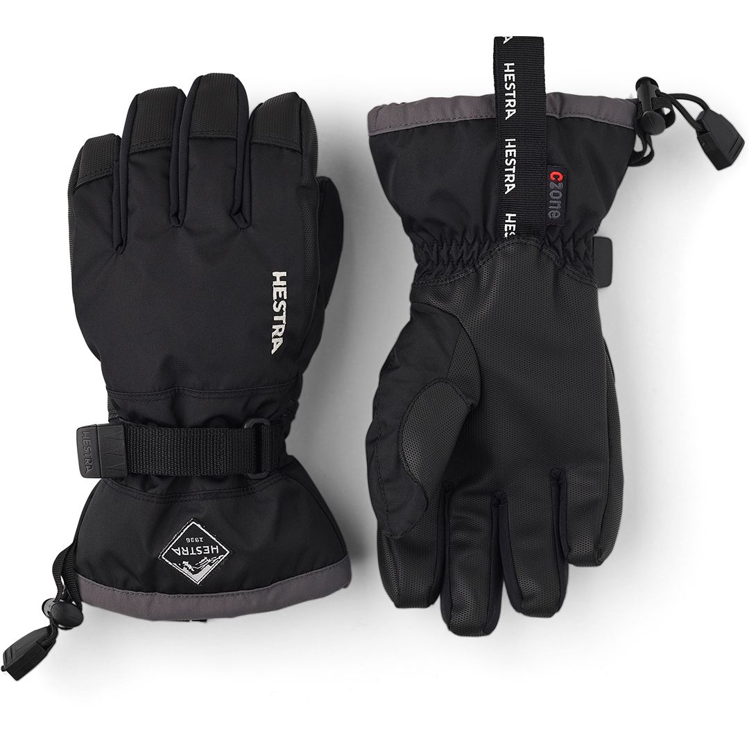 Hansker, Hestra, Gauntlet CZone Jr, Black/graphite