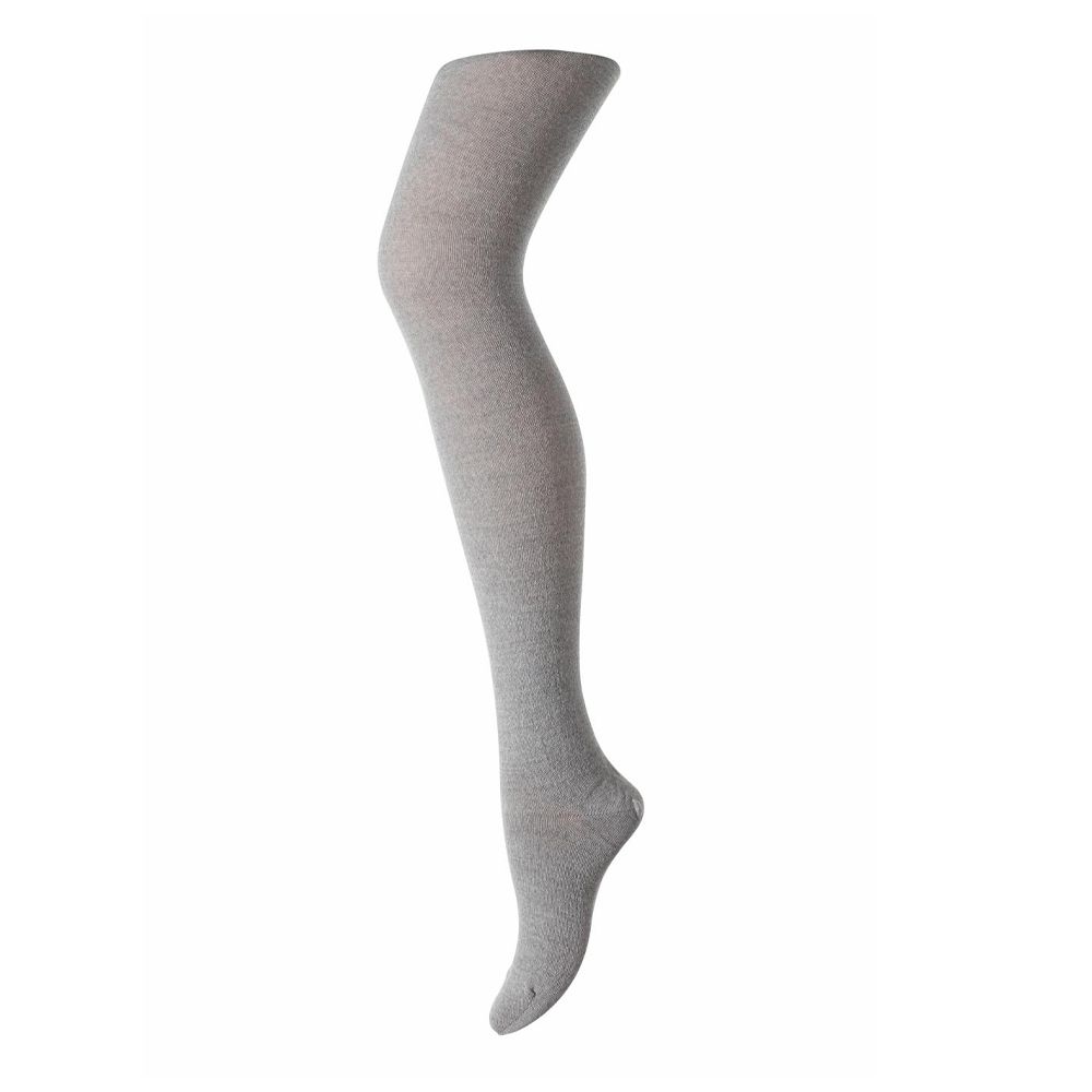 Mp Strømpebukse Ull/Bomull, Grey Melange