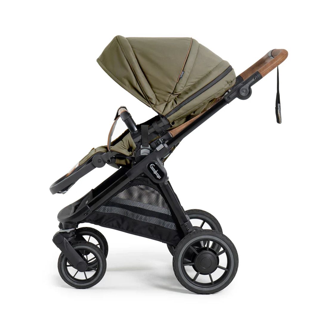 Sittedel ERGO+, Emmaljunga, Outdoor Olive (Black Frame)