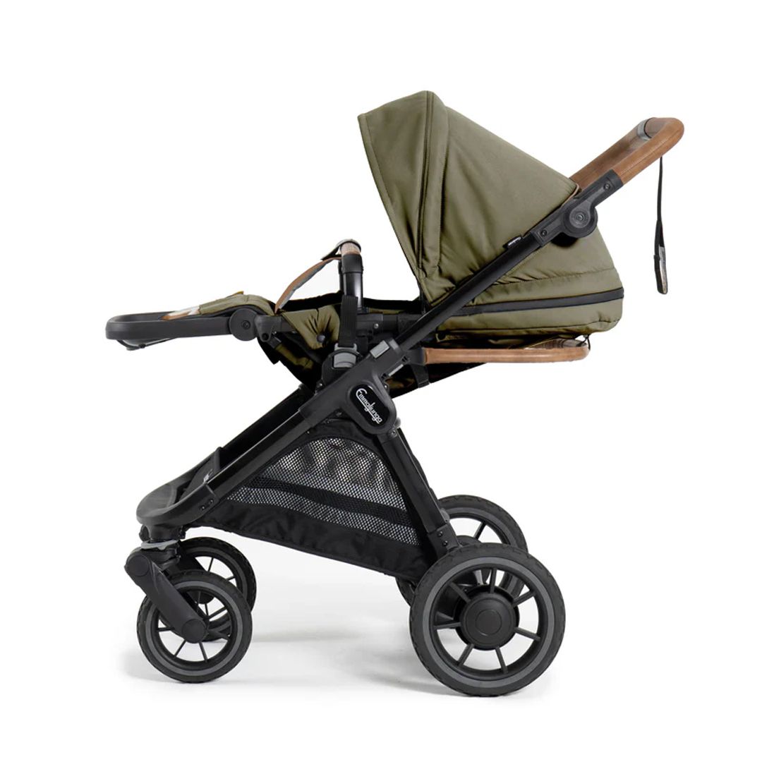 Sittedel ERGO+, Emmaljunga, Outdoor Olive (Black Frame)