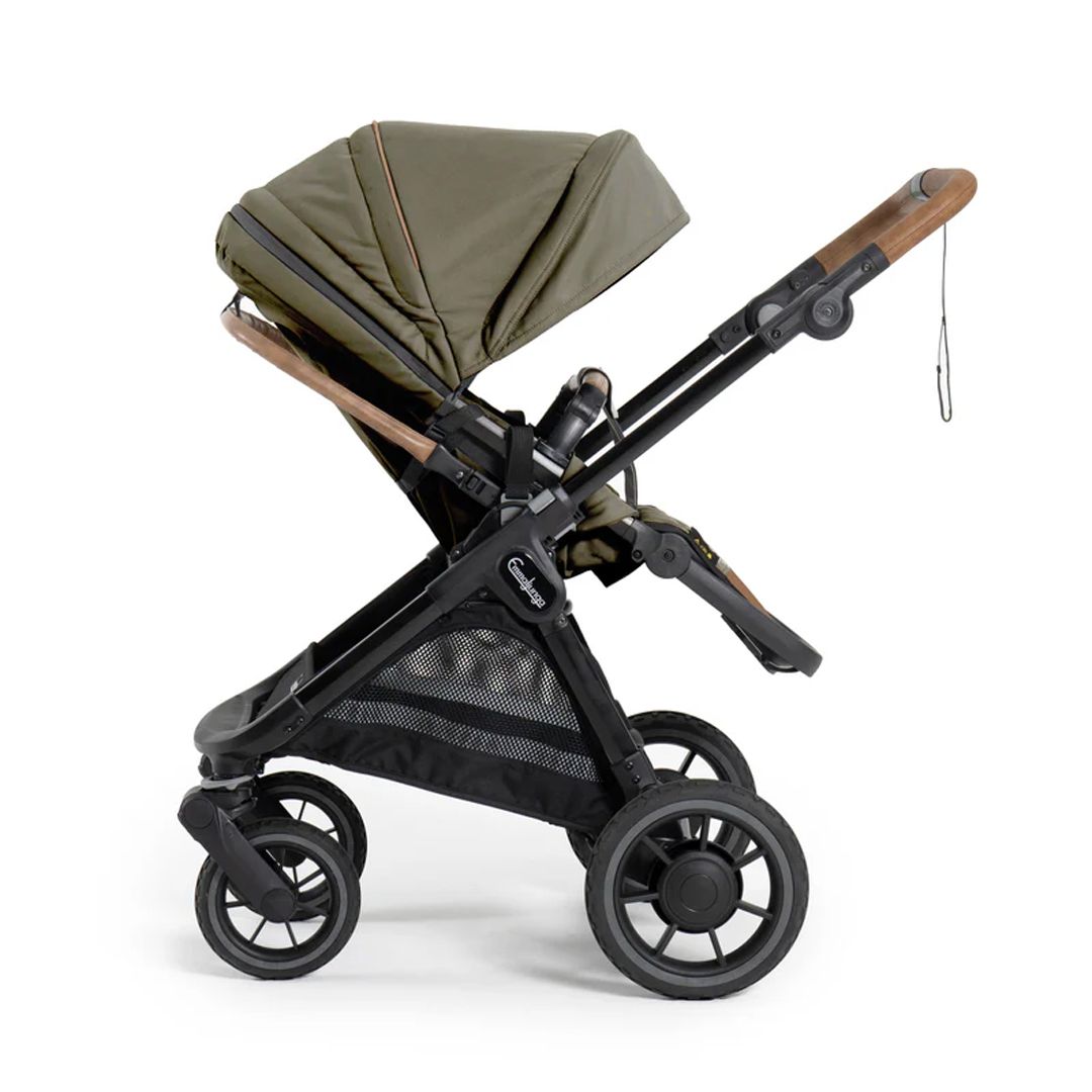 Sittedel ERGO+, Emmaljunga, Outdoor Olive (Black Frame)
