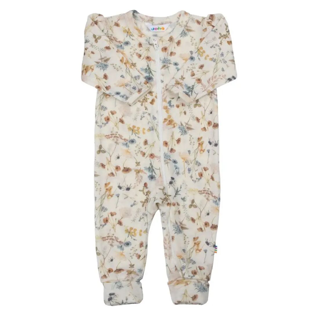 Heldress, Joha, Merinoull, Blomster, Offwhite