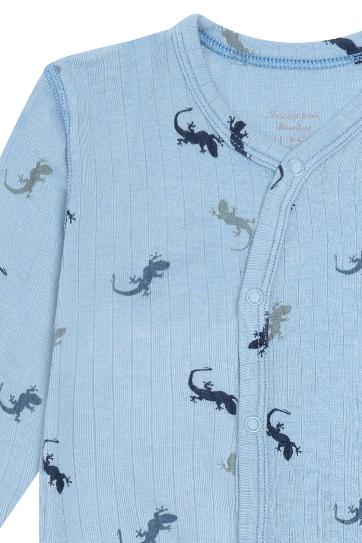 Hust&Claire Heldress, Bambus Mulle Lizards Light Blue