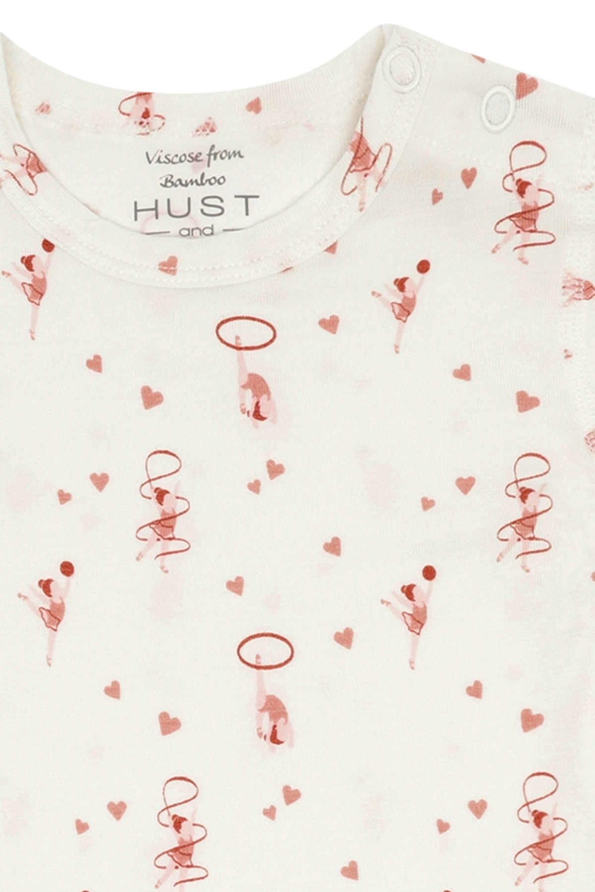 Hust&Claire Kortermet Body Bambus, Buller Gymnast Ivory