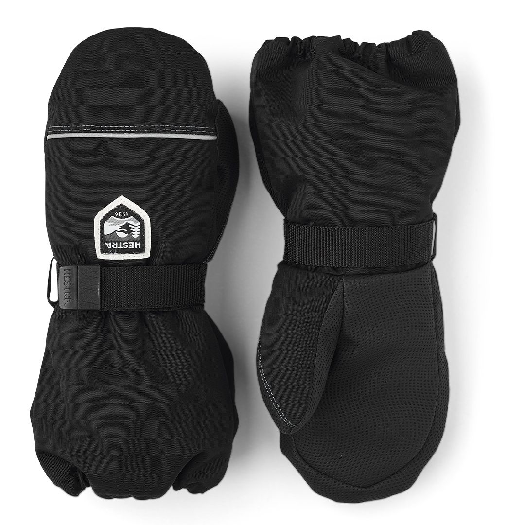 Votter, Hestra, Kids' Wool Terry, Sort