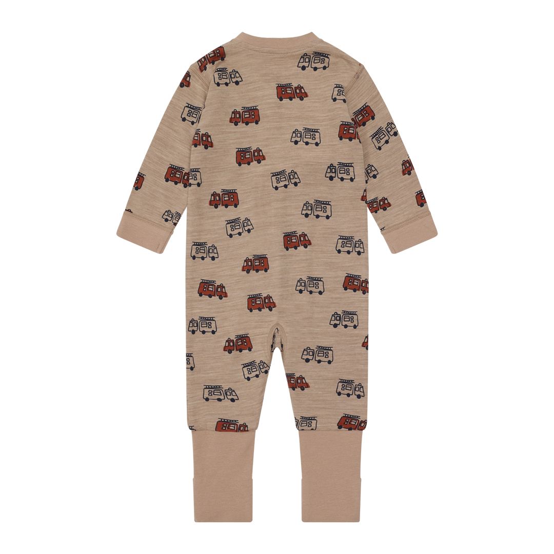 Heldress, Hust&Claire, Ull/Bambus, Manu Firetruck Zip, Biscuit