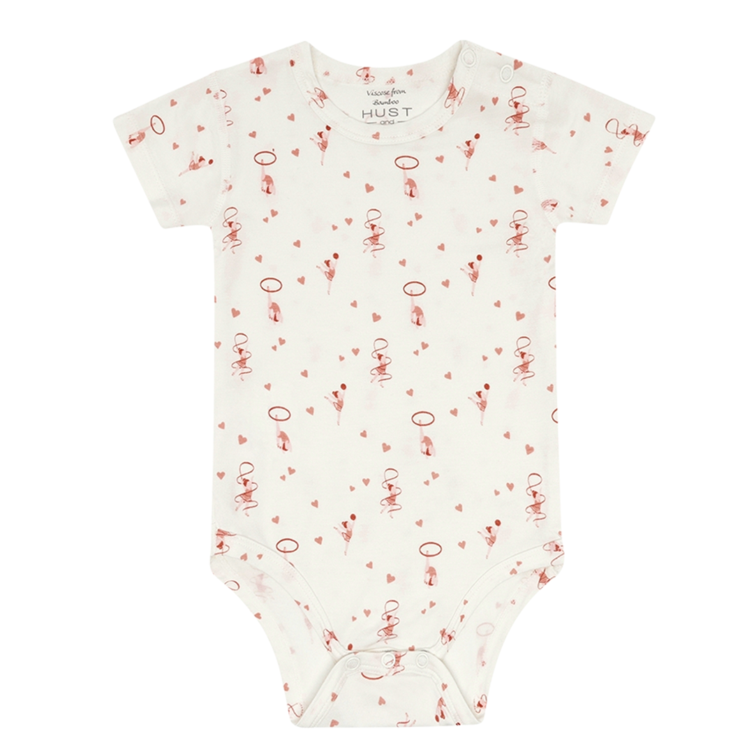 Hust&Claire Kortermet Body Bambus, Buller Gymnast Ivory
