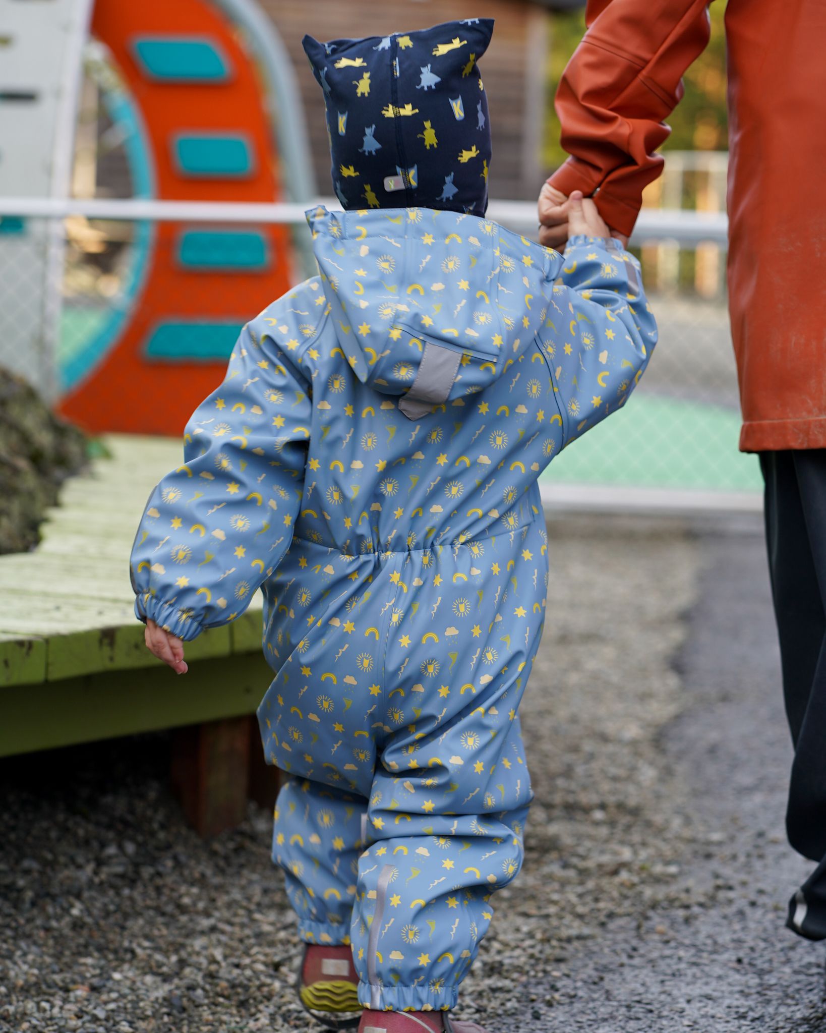 Kattnakken Babyregndress Dugg, Myk Blå