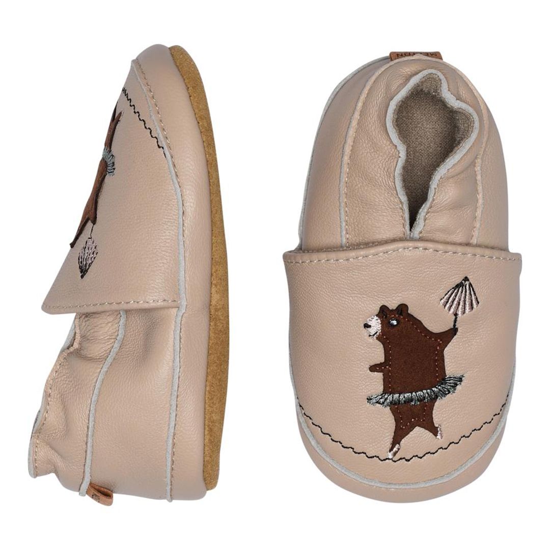 Skinntøfler, Melton, Dancing Bear, Oxford Tan