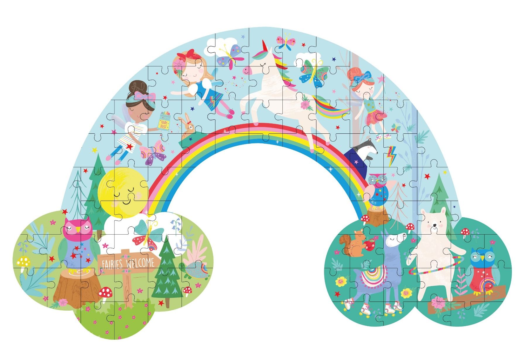 Puslespill, Floss & Rock, Rainbow Fairy, 80 brikker