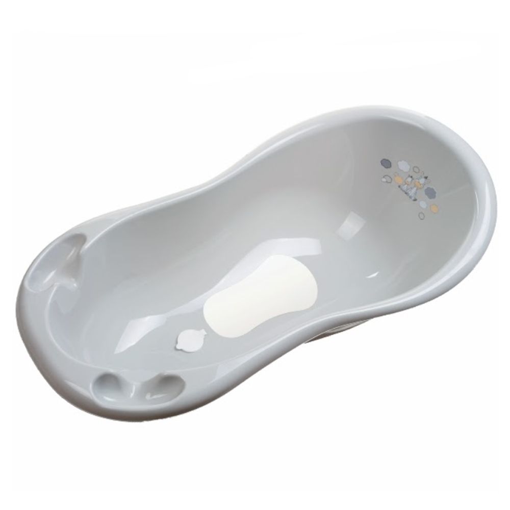 Badekar m/antiskli, Maltex, Zebra, Grå, 84 cm