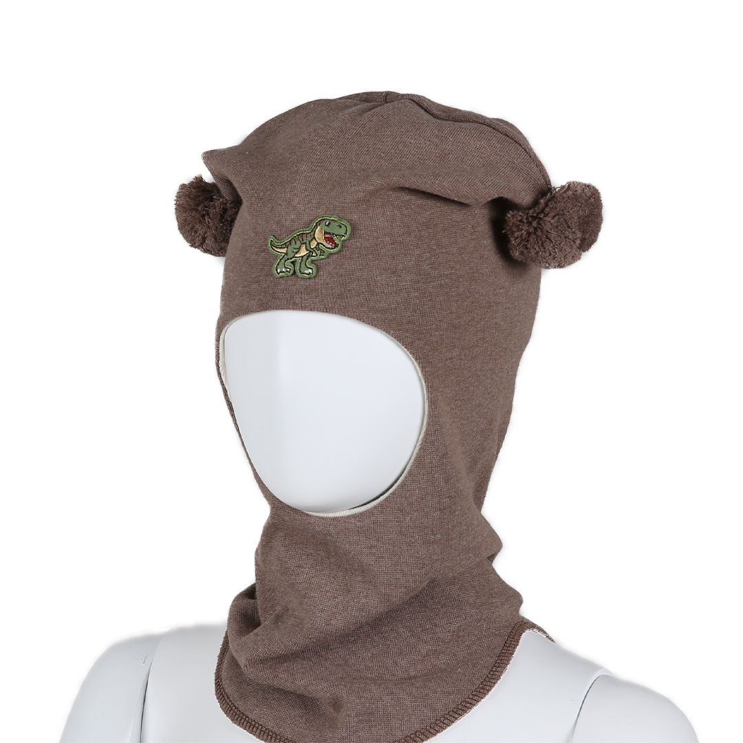 Balaclava, Kivat, Bomull, Brun, Dinosaur