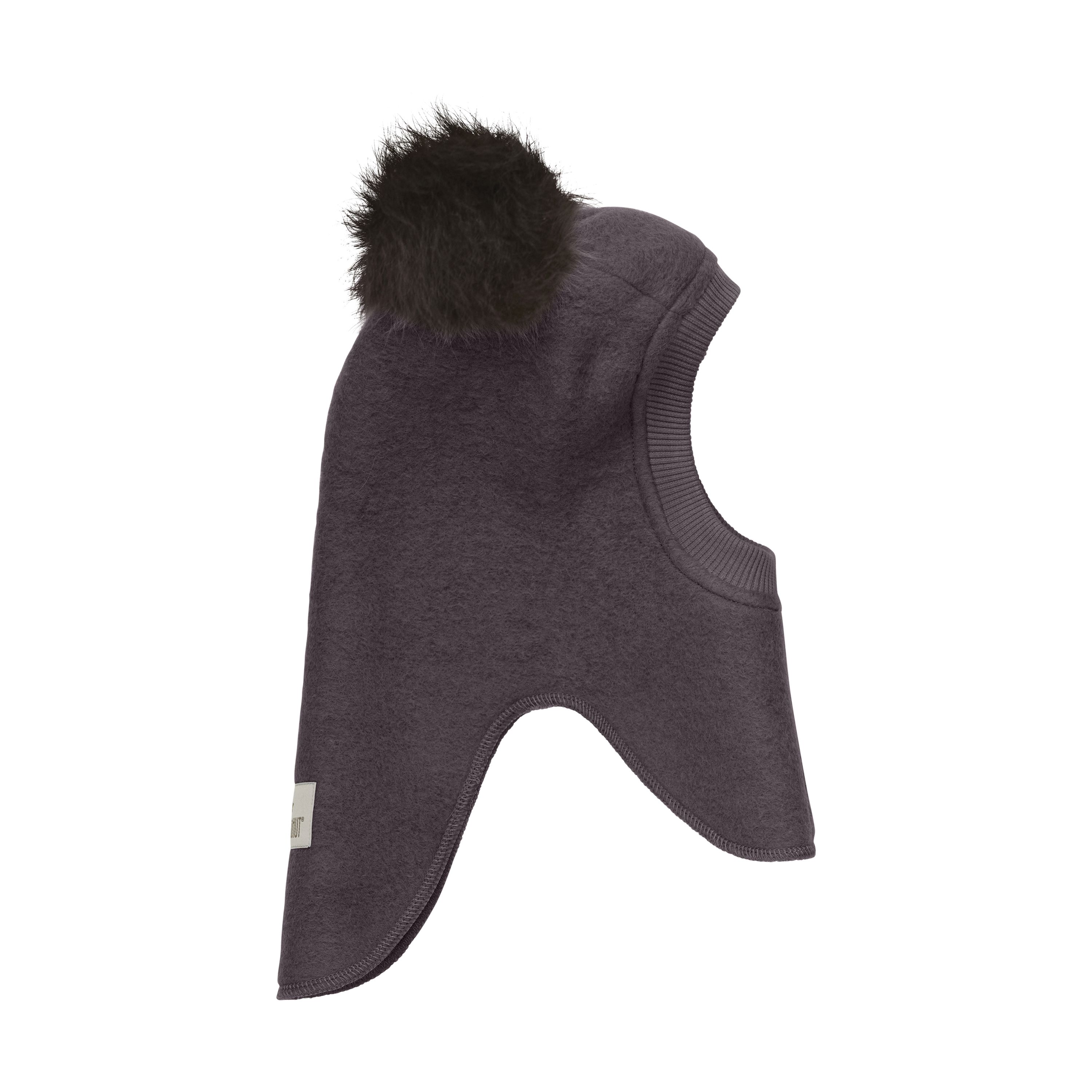 Balaclava, Huttelihut, Wool, PomPoms, Raisin