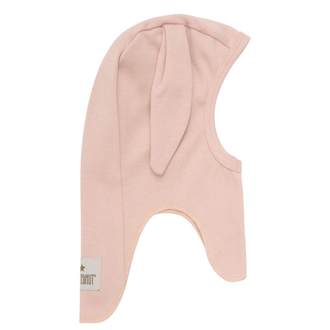 Balaclava Ears, Huttelihut, Cotton Rib, Mahogany Rose