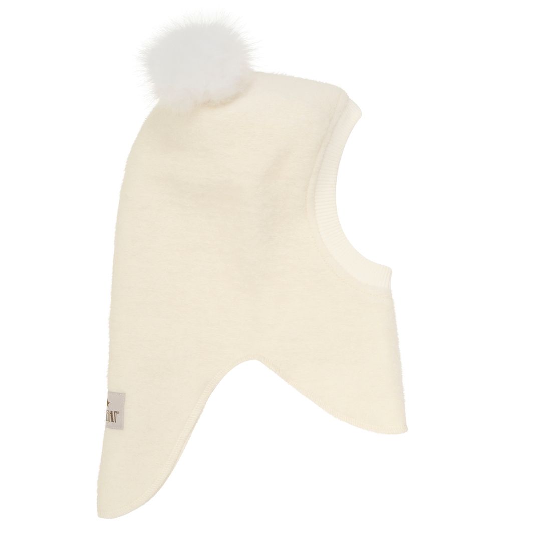 Huttelihut Balaclava Ull/Alpaca Pompoms, Tofu