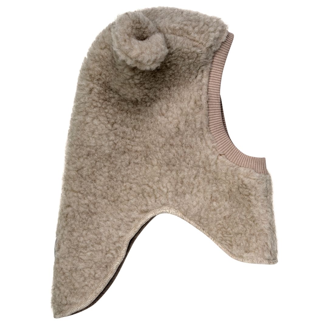Balaclava, Huttelihut, Ears Wool Teddy, Camel Melange