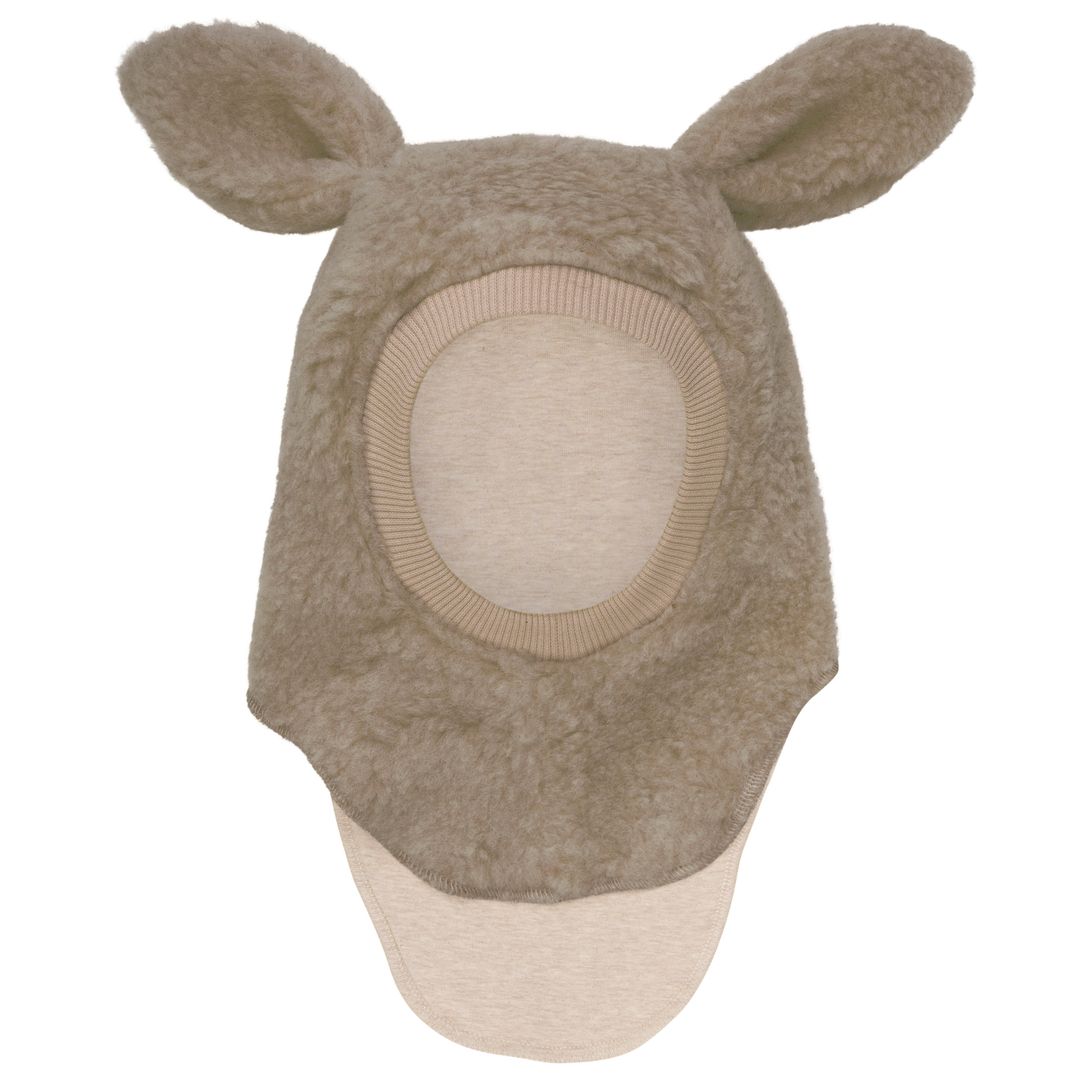 Balaclava, Huttelihut, Ears Wool Teddy, Camel Melange