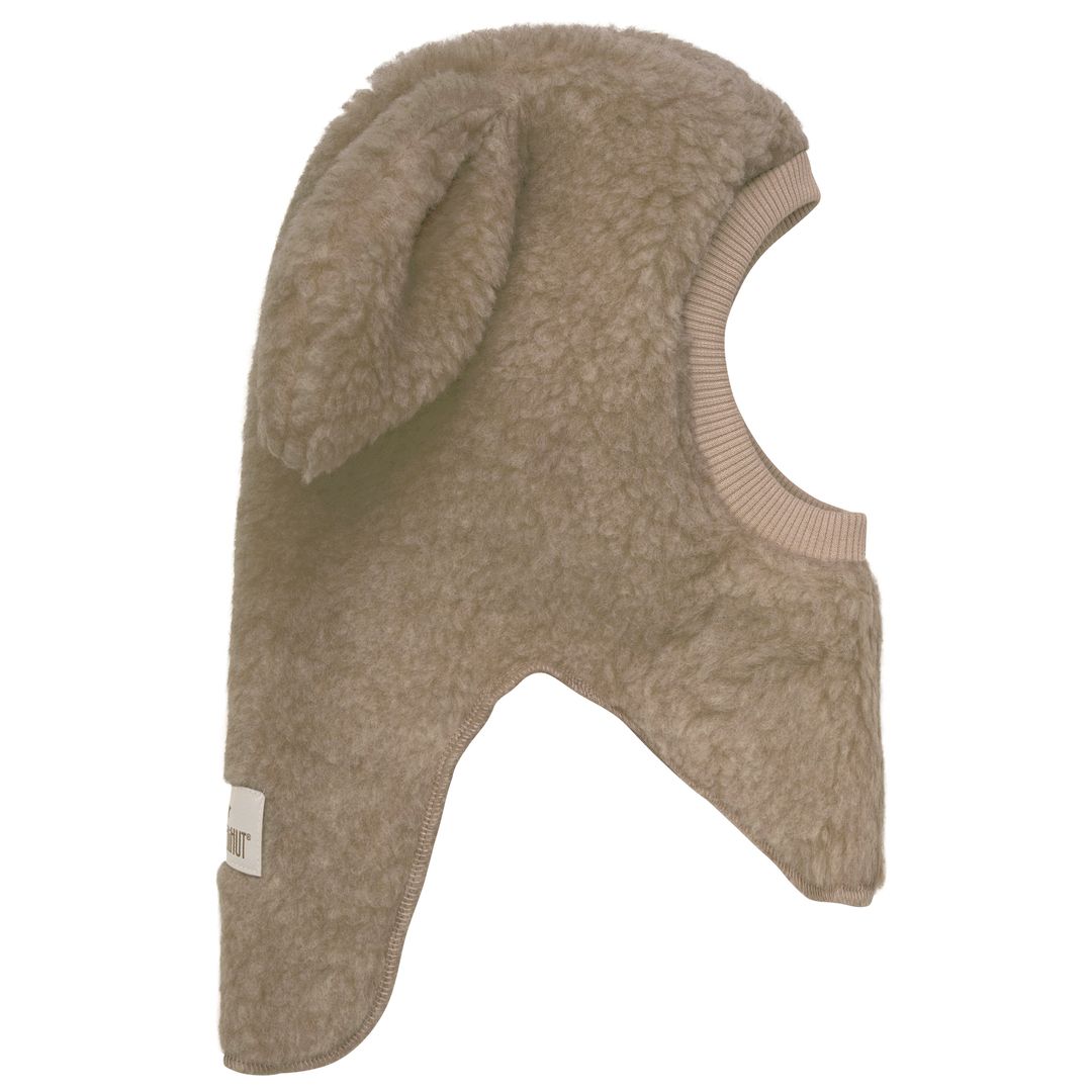 Balaclava, Huttelihut, Ears Wool Teddy, Camel Melange