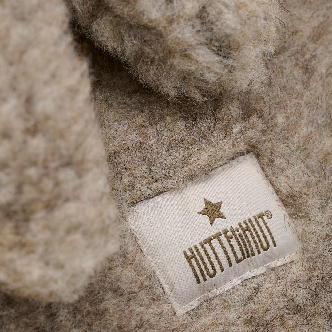 Balaclava, Huttelihut, Ears Wool Teddy, Camel Melange