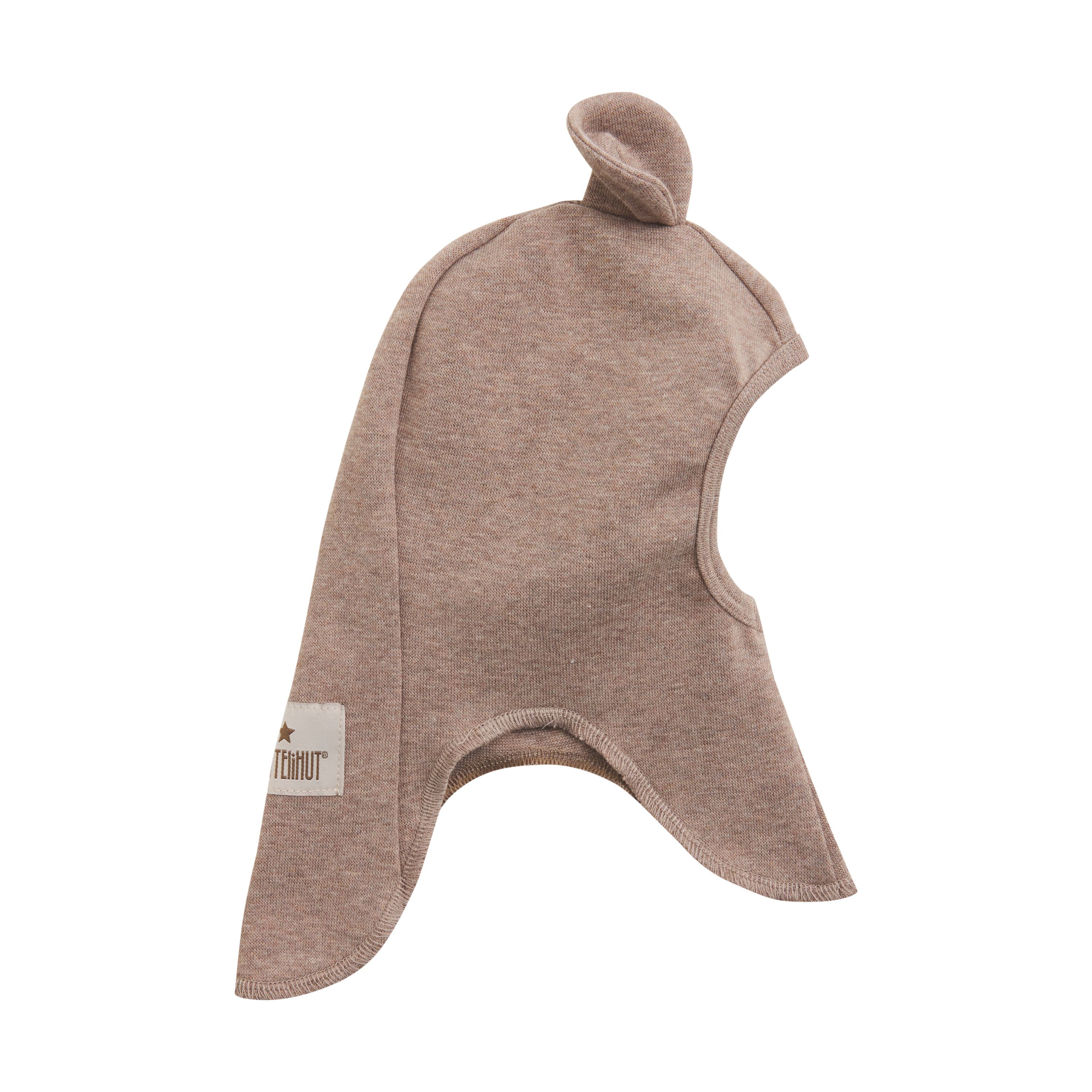 Huttelihut Balaclava Bomull Rib, Savannah Melange
