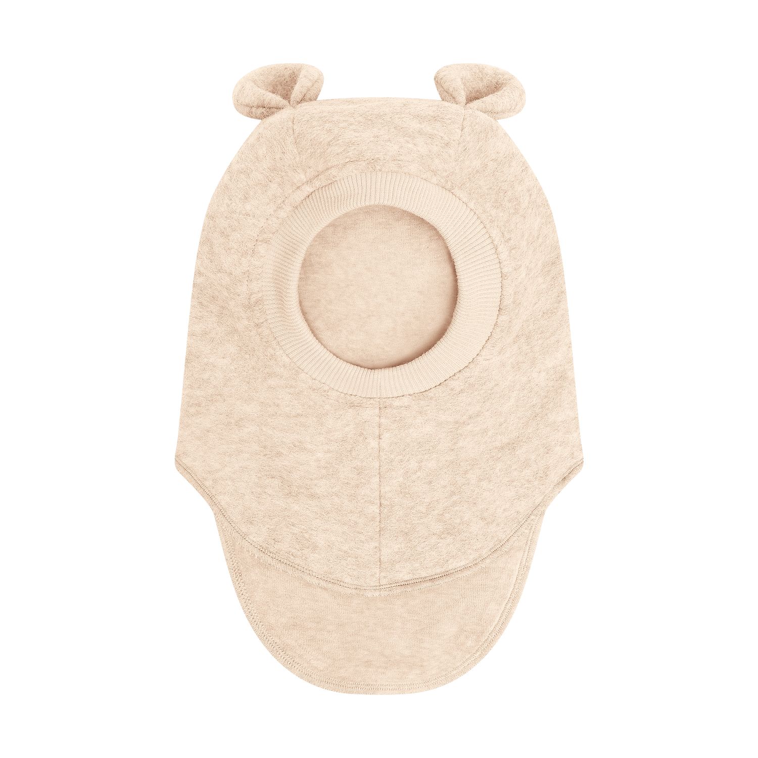 Huttelihut Balaclava m/ører, Ull, Sand/Sand Melange