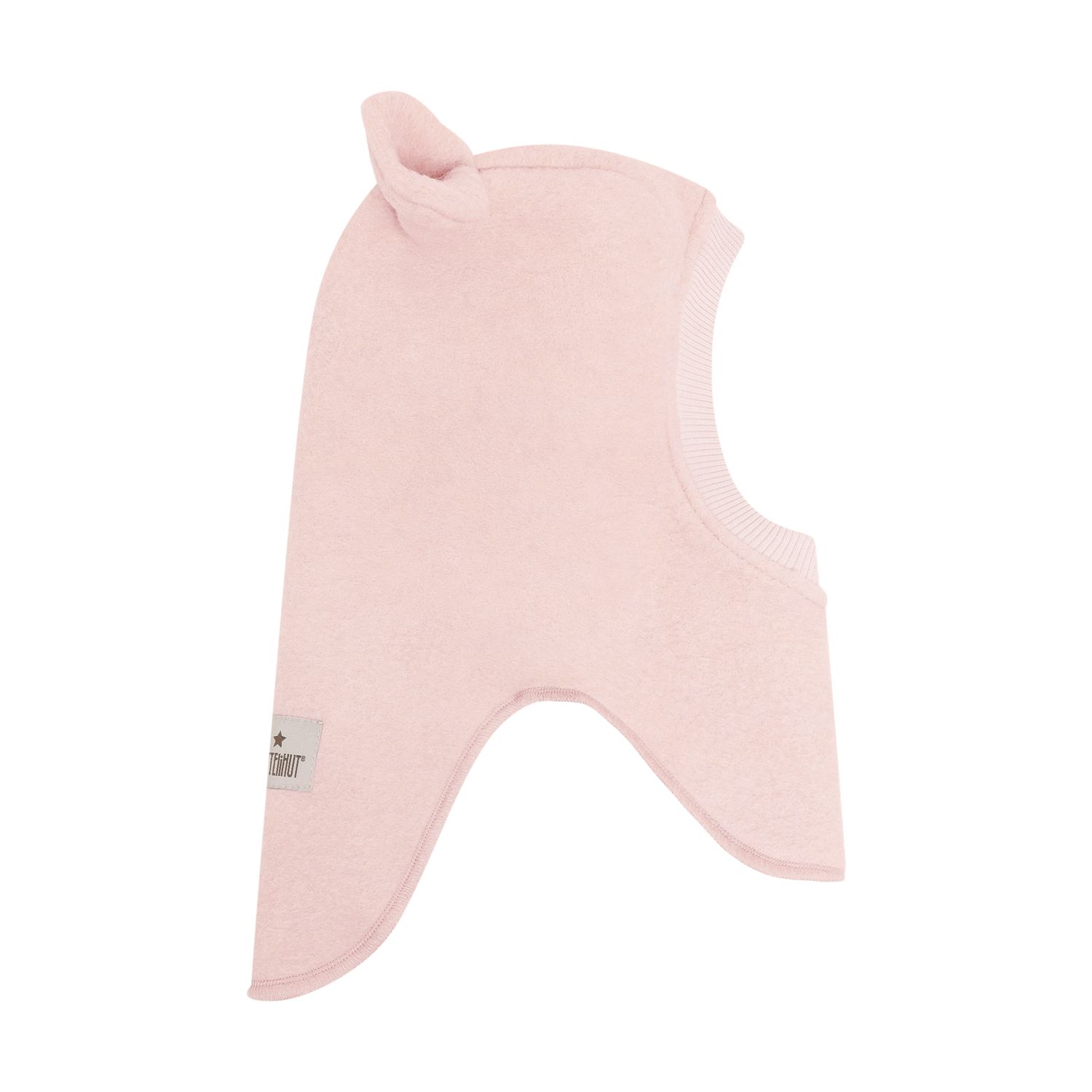 Huttelihut Balaclava m/ører, Ull, Rose/Rose Smoke