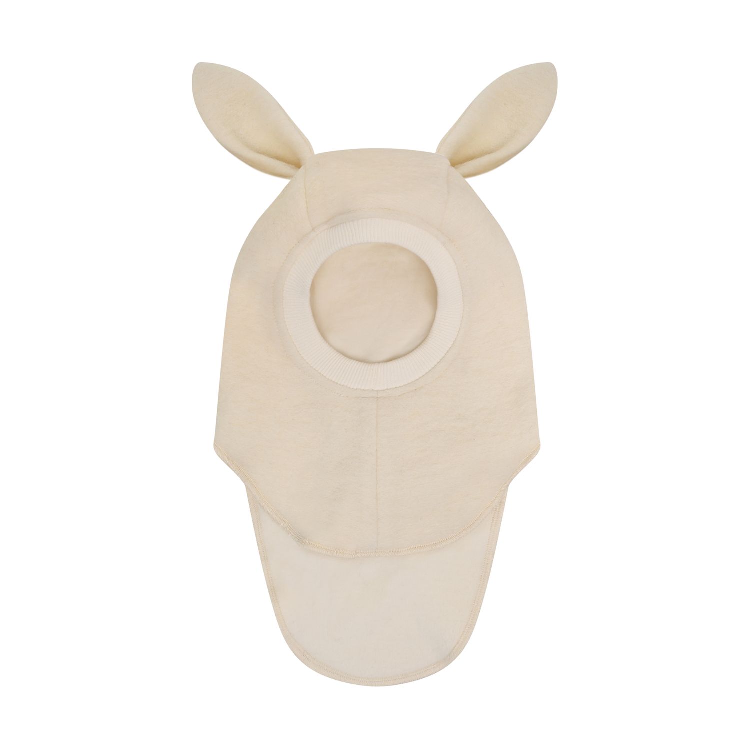 Huttelihut Balaclava Ears Wool, White/Tofu