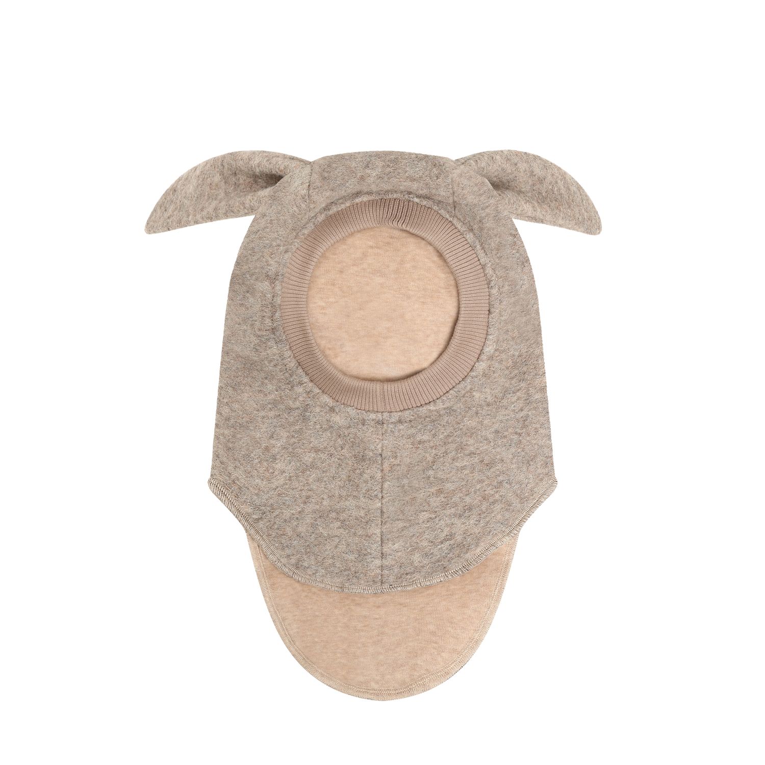 Huttelihut Balaclava Ears Wool, Brown/Camel Melange