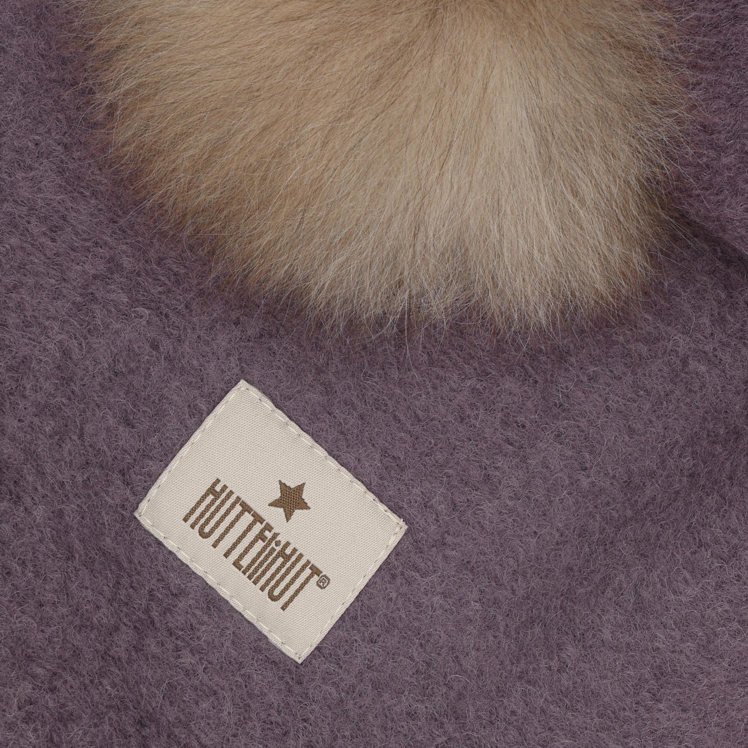 Huttelihut Balaclava Wool Alpaca Pompoms, Moonscape