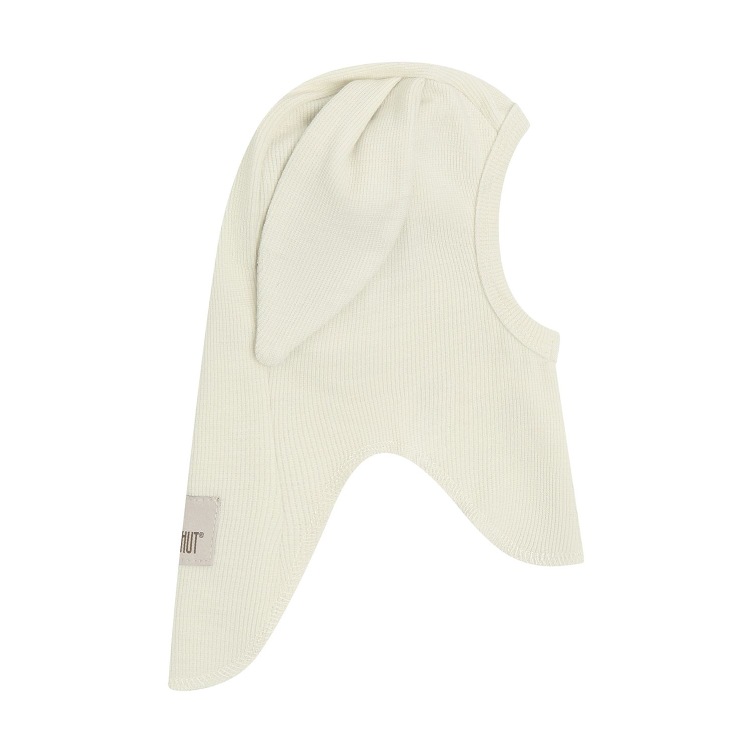 Huttelihut Balaclava m/ører, Ull Rib, Tofu