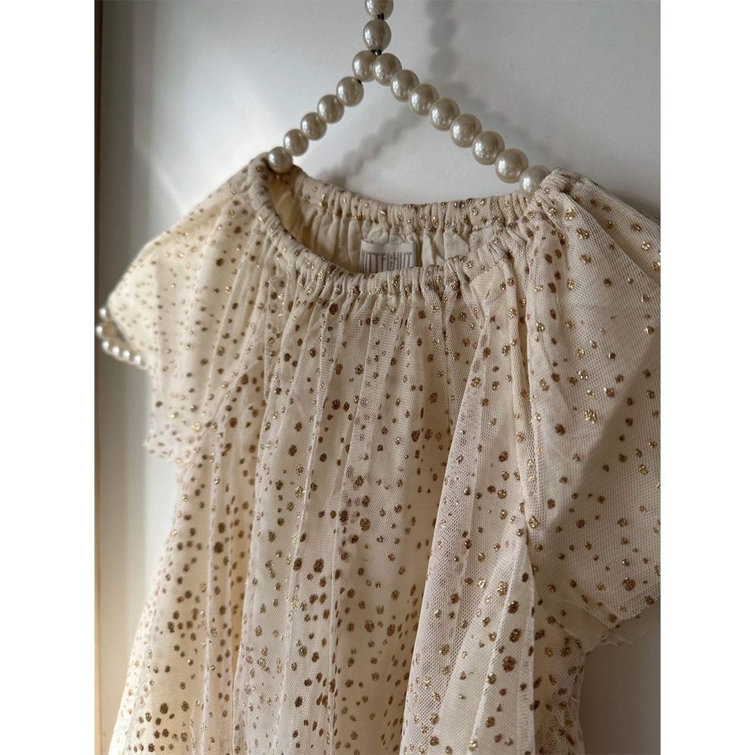 Kjole, Huttelihut, Gold Tulle, Eggnog