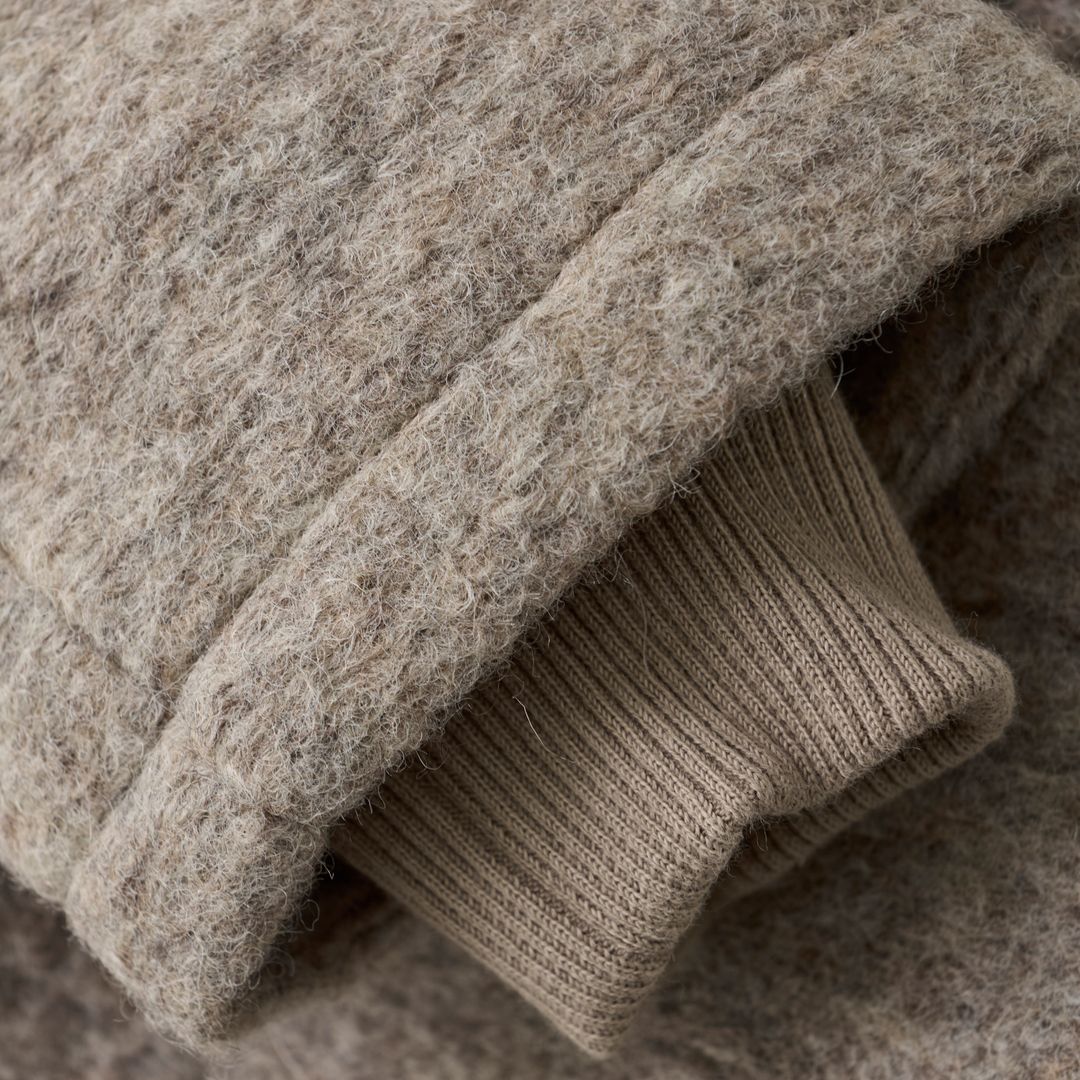 Jakke, Huttelihut, Hood Wool w. Lining, Camel Melange
