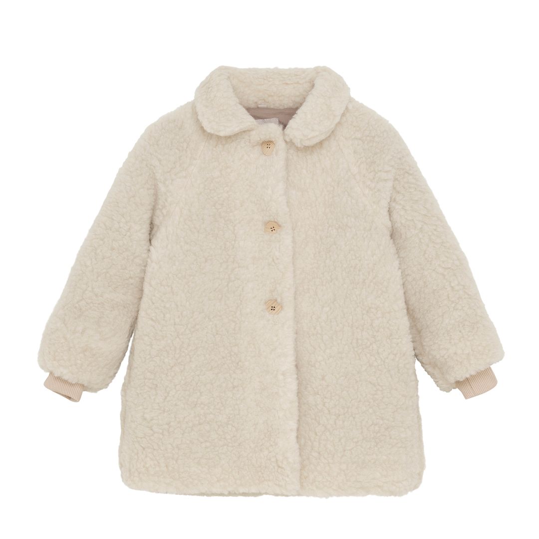 Jakke, Huttelihut, Wool Teddy w. Lining, Cement