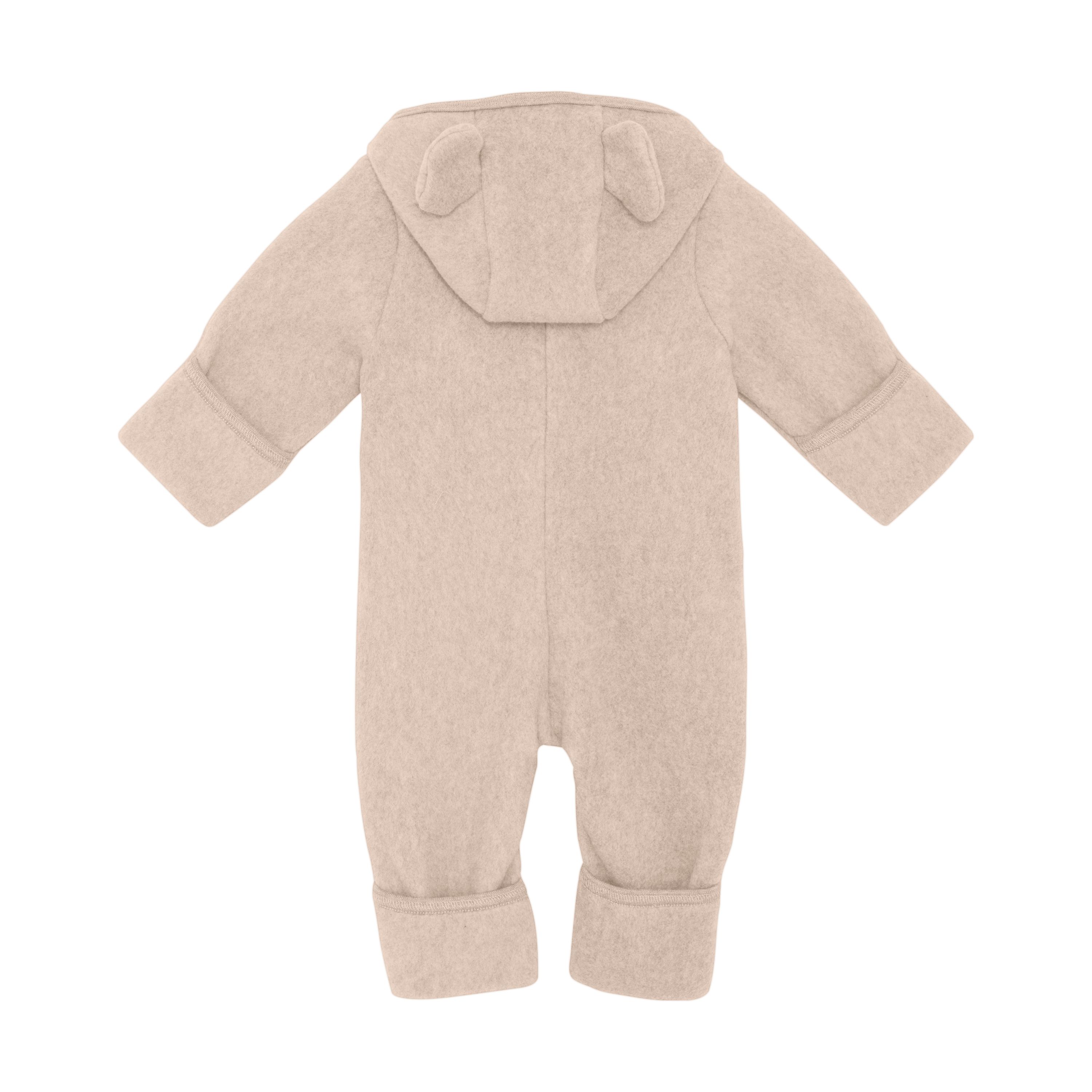 Huttelihut Heldress m/ører, Bomullsfleece, Camel Melange