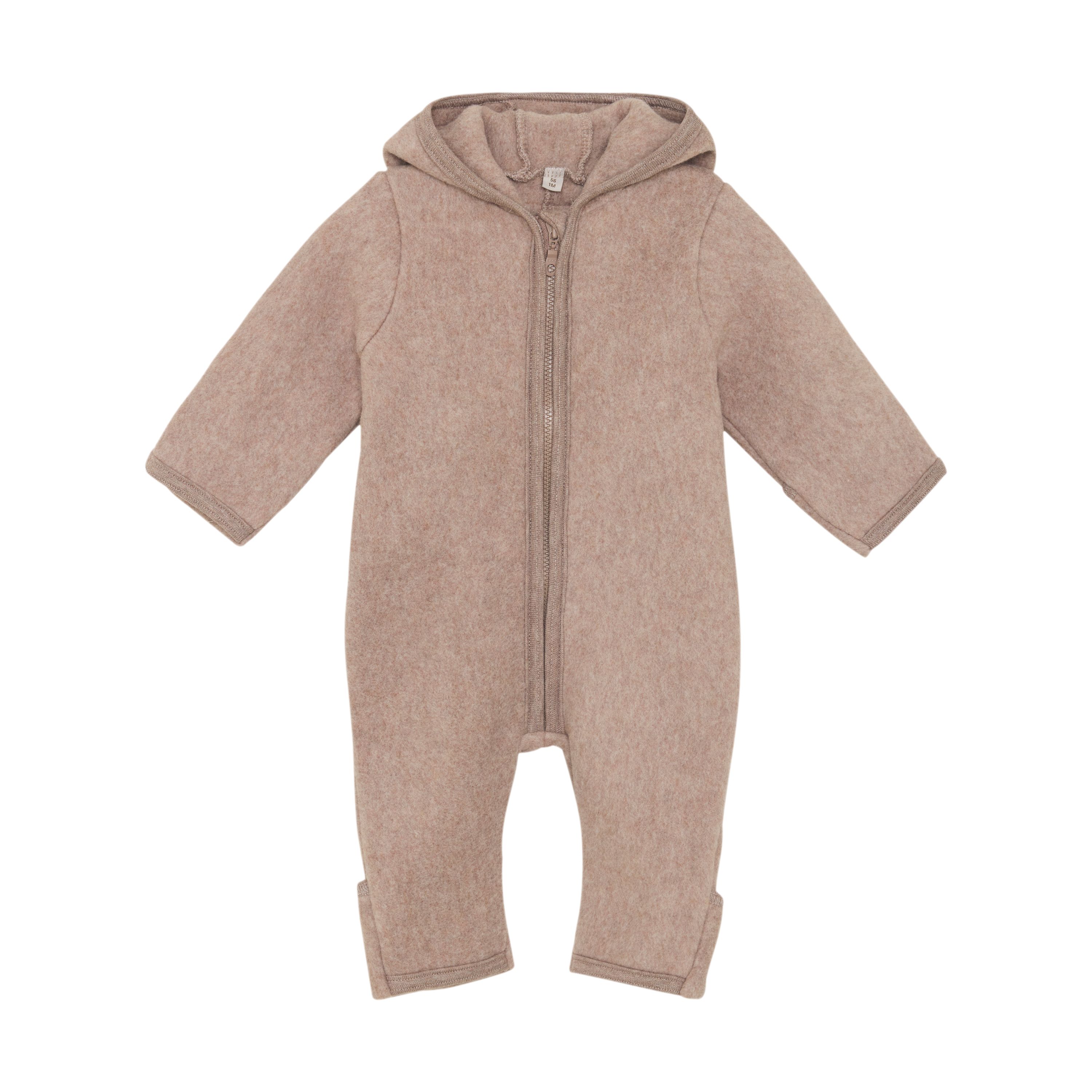 Huttelihut Heldress m/ører, Bomullsfleece, Savannah Melange