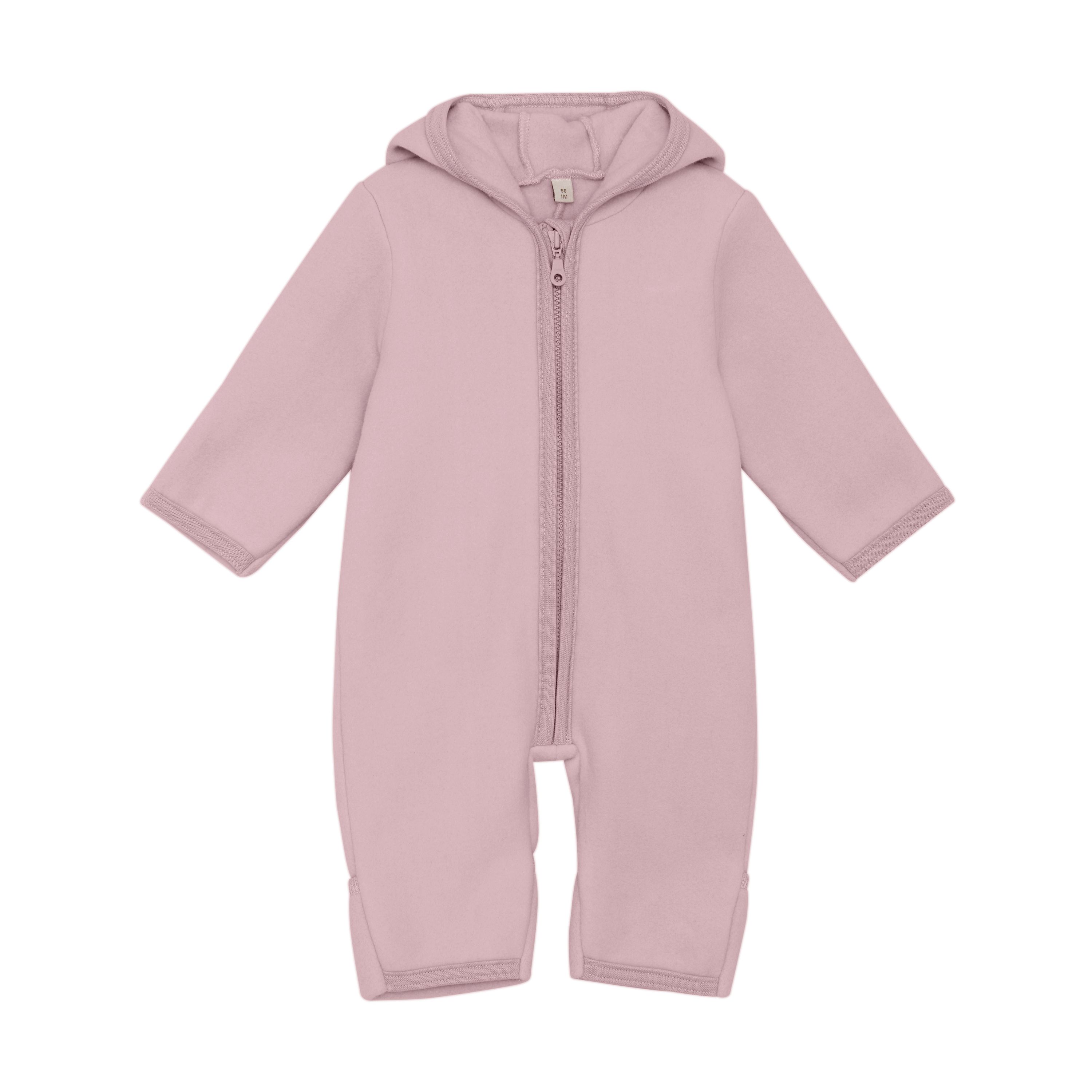 Huttelihut Heldress m/ører, Bomullsfleece, Deauville Mauve