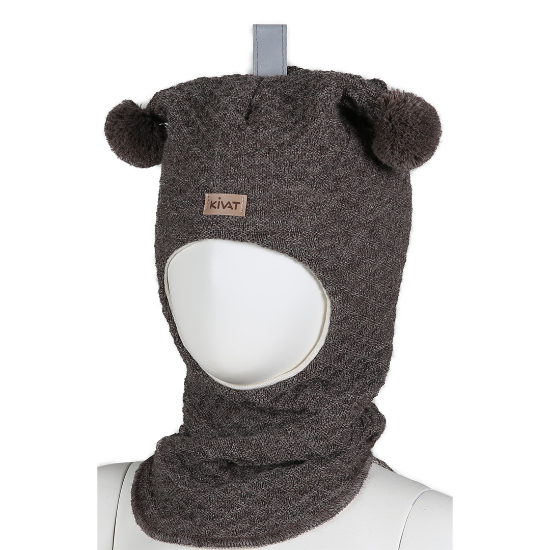 Kivat Balaclava Merinoull, Brun