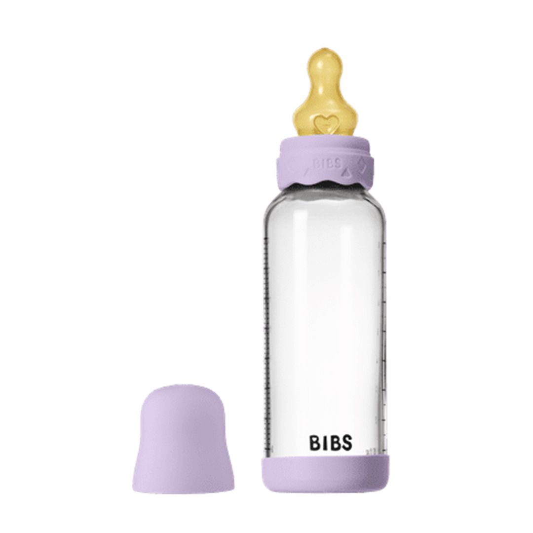 BIBS Glassflaske, Boheme, Latex, 240 ml, Medium Flow, Violet Sky