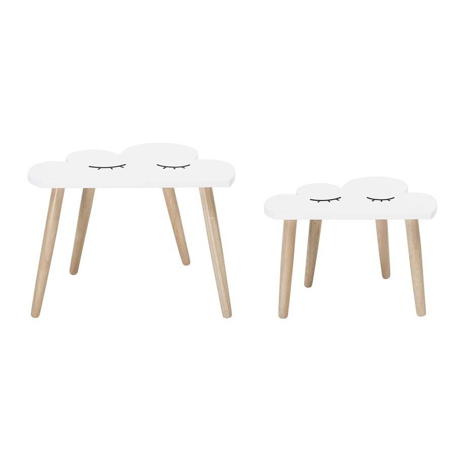 Bloomingville bord, hvit, sett med 2