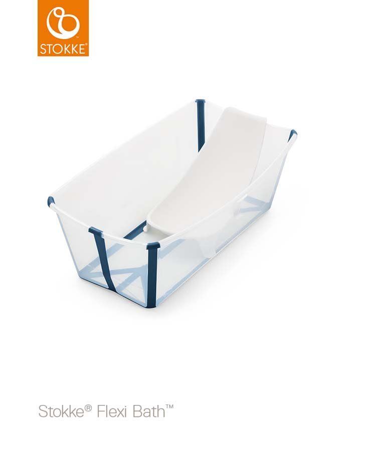 Stokke® Flexi Bath inkl. newborn support, Transparent Blue