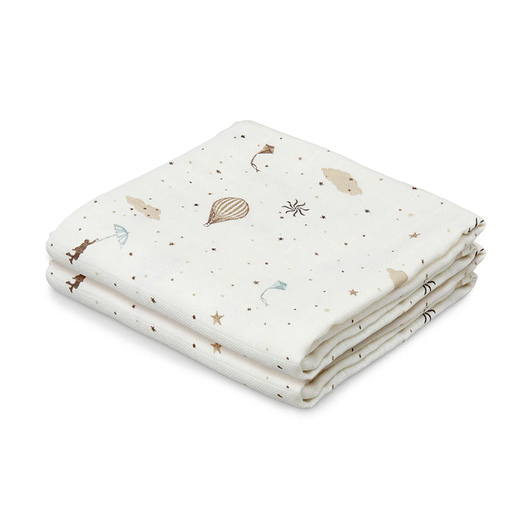 Cam Cam Muslin Kluter, Dreamland 2pk