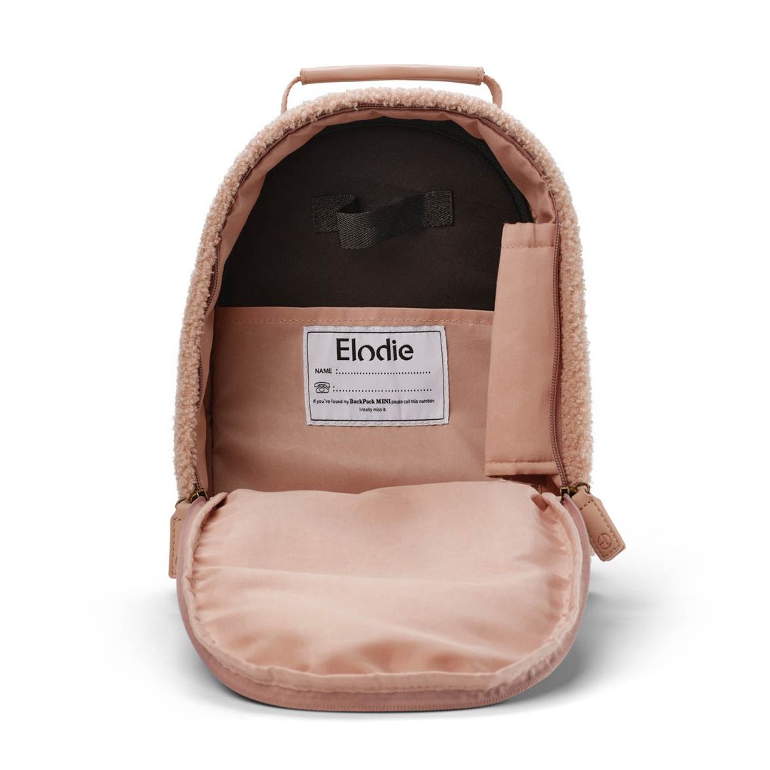 Ryggsekk MINI, Elodie, Pink Bouclé