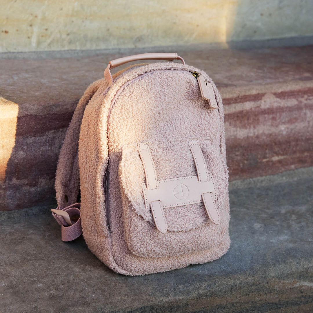 Ryggsekk MINI, Elodie, Pink Bouclé