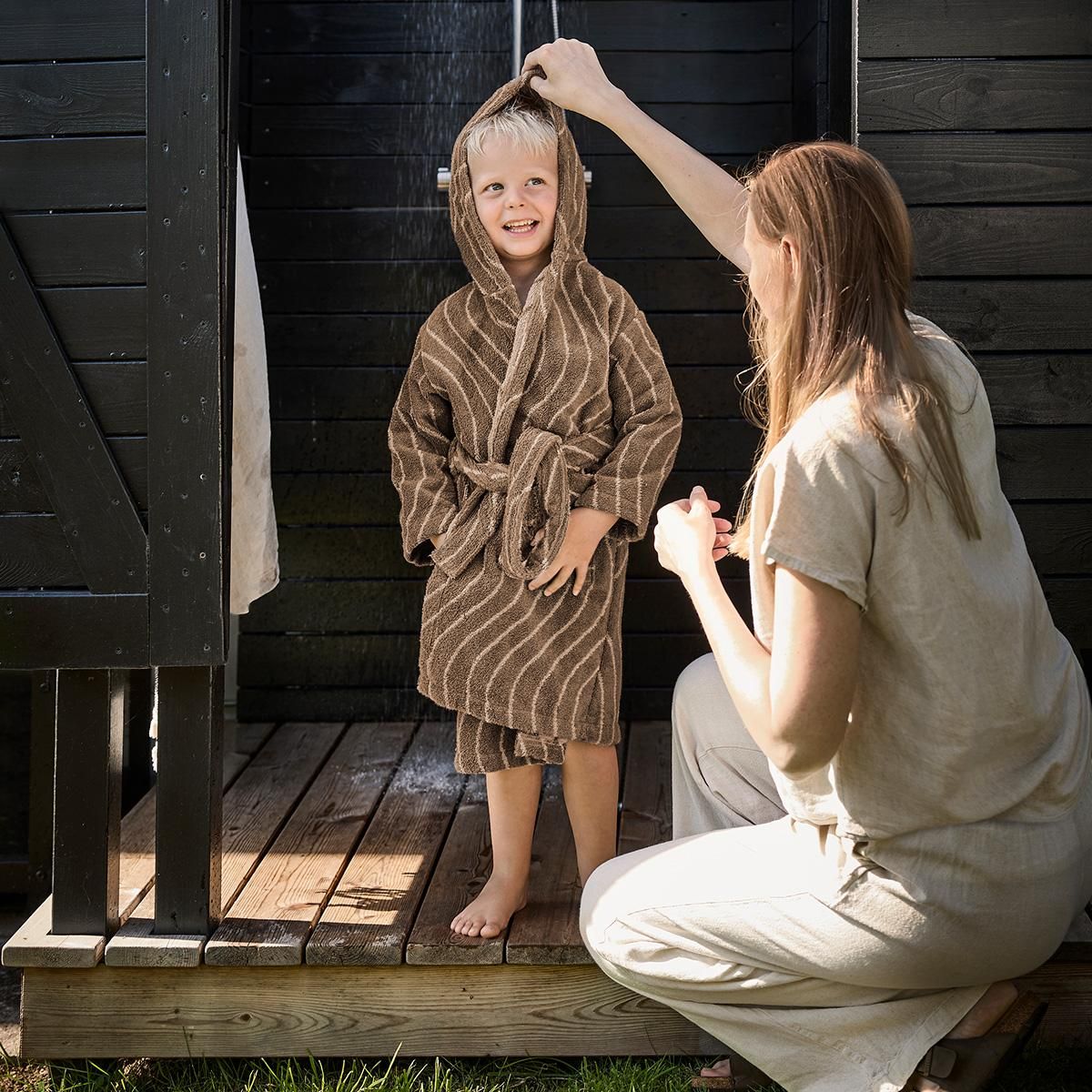 Badekåpe, Leander, Woodland, Mocca