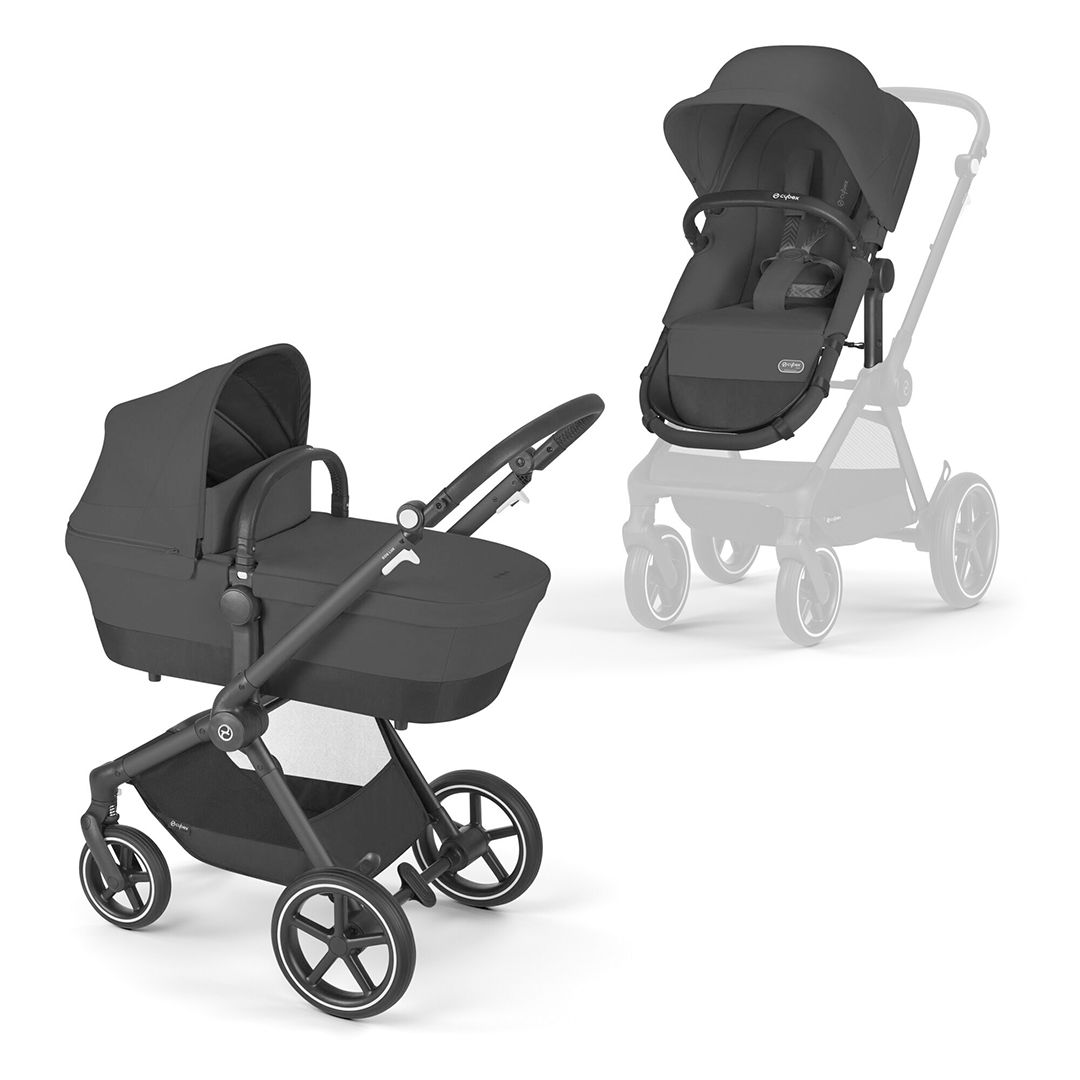 Barnevogn 2-in-1, Cybex, Eos Lux B, Moon Black
